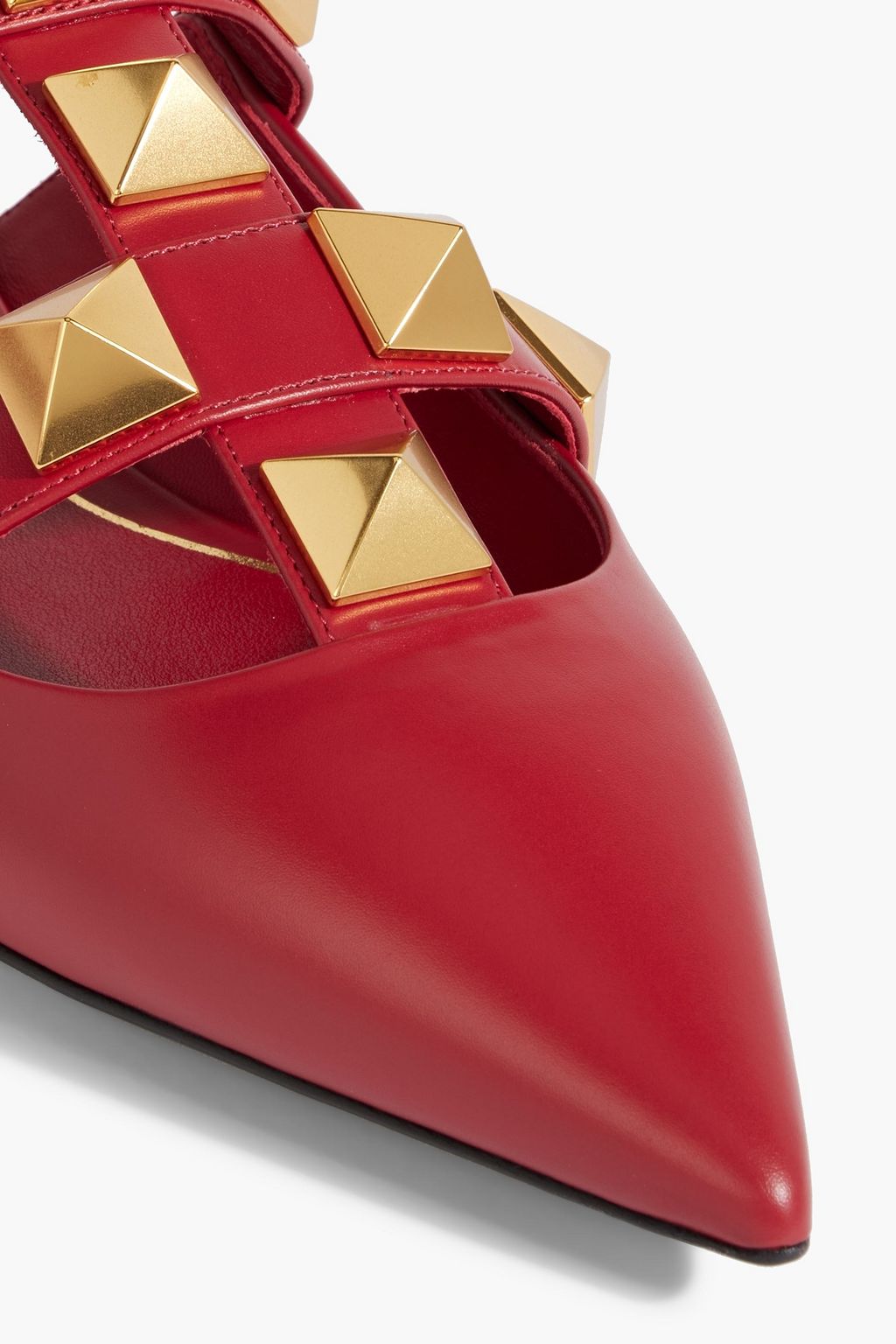 VALENTINO GARAVANI Roman Stud leather point-toe flats