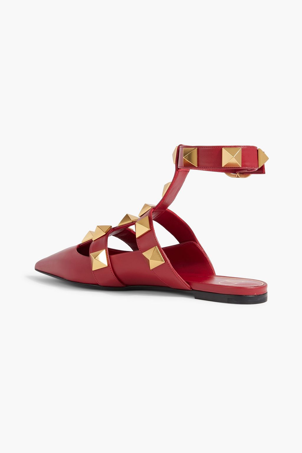VALENTINO GARAVANI Roman Stud leather point-toe flats