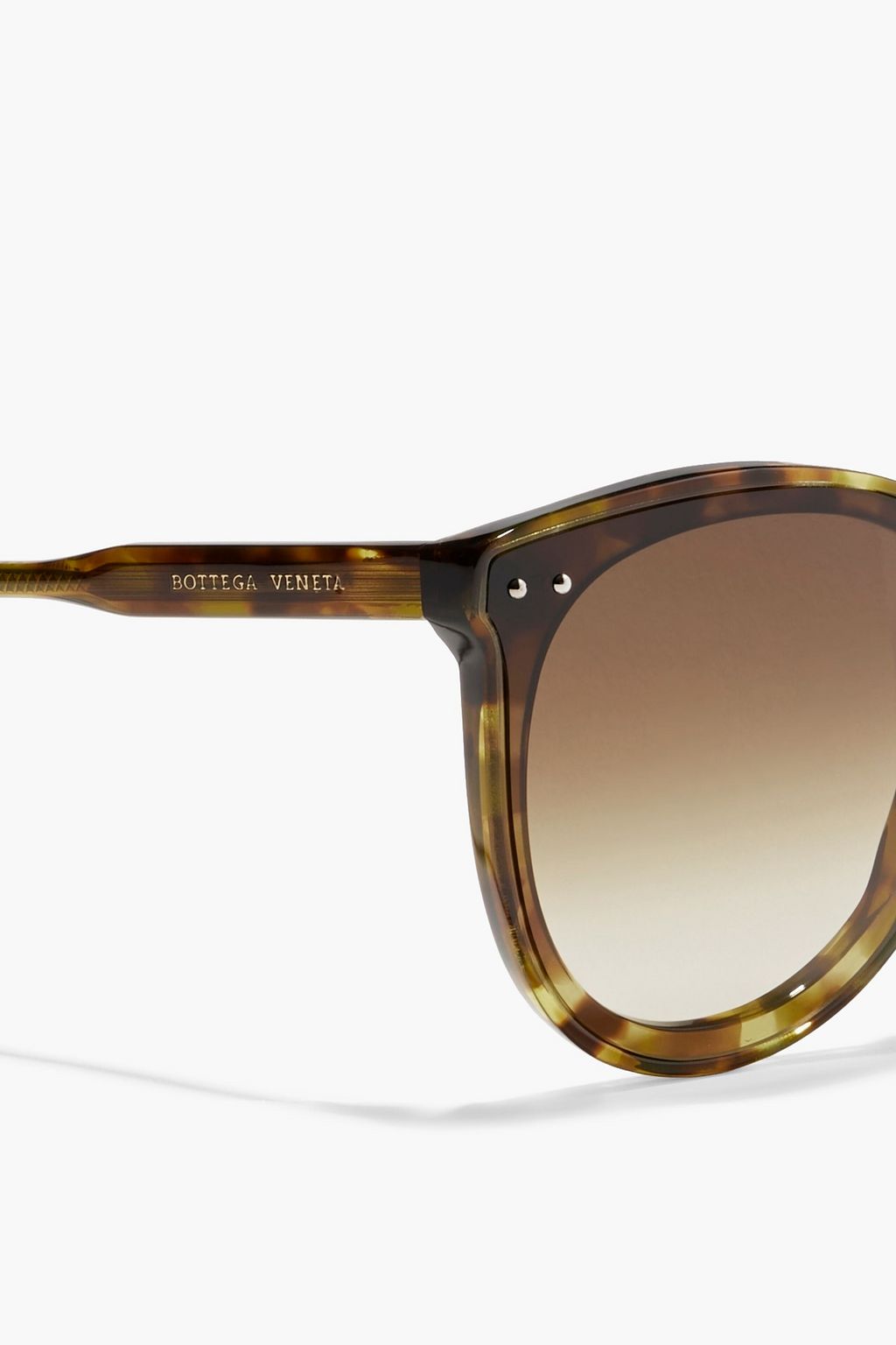 BOTTEGA VENETA Round-frame tortoiseshell acetate sunglasses