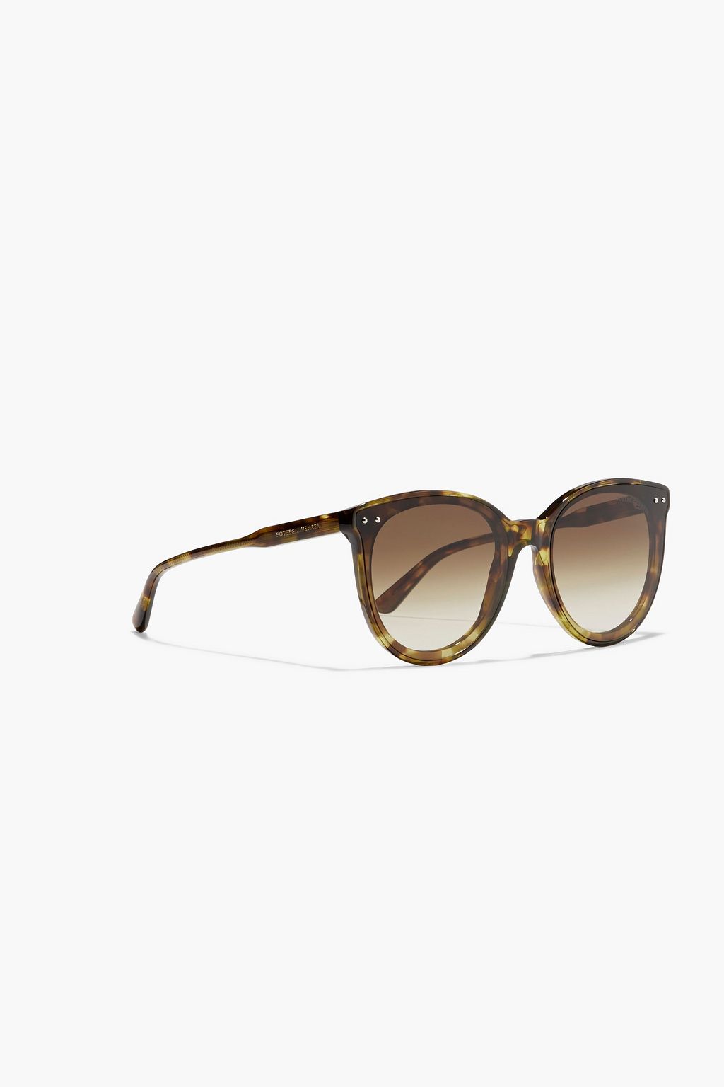 BOTTEGA VENETA Round-frame tortoiseshell acetate sunglasses
