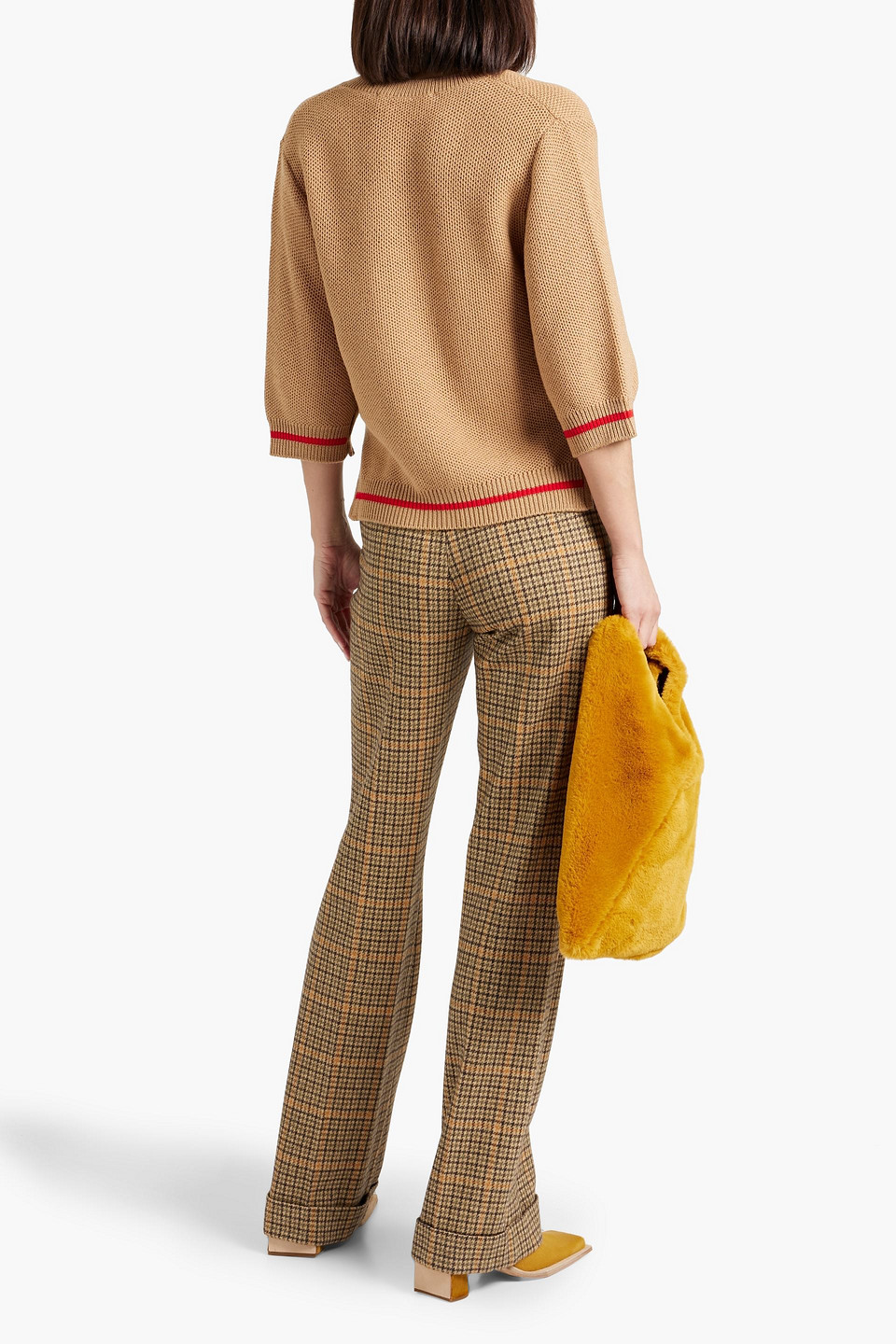 Shop Marni Embroidered Wool Sweater In Camel