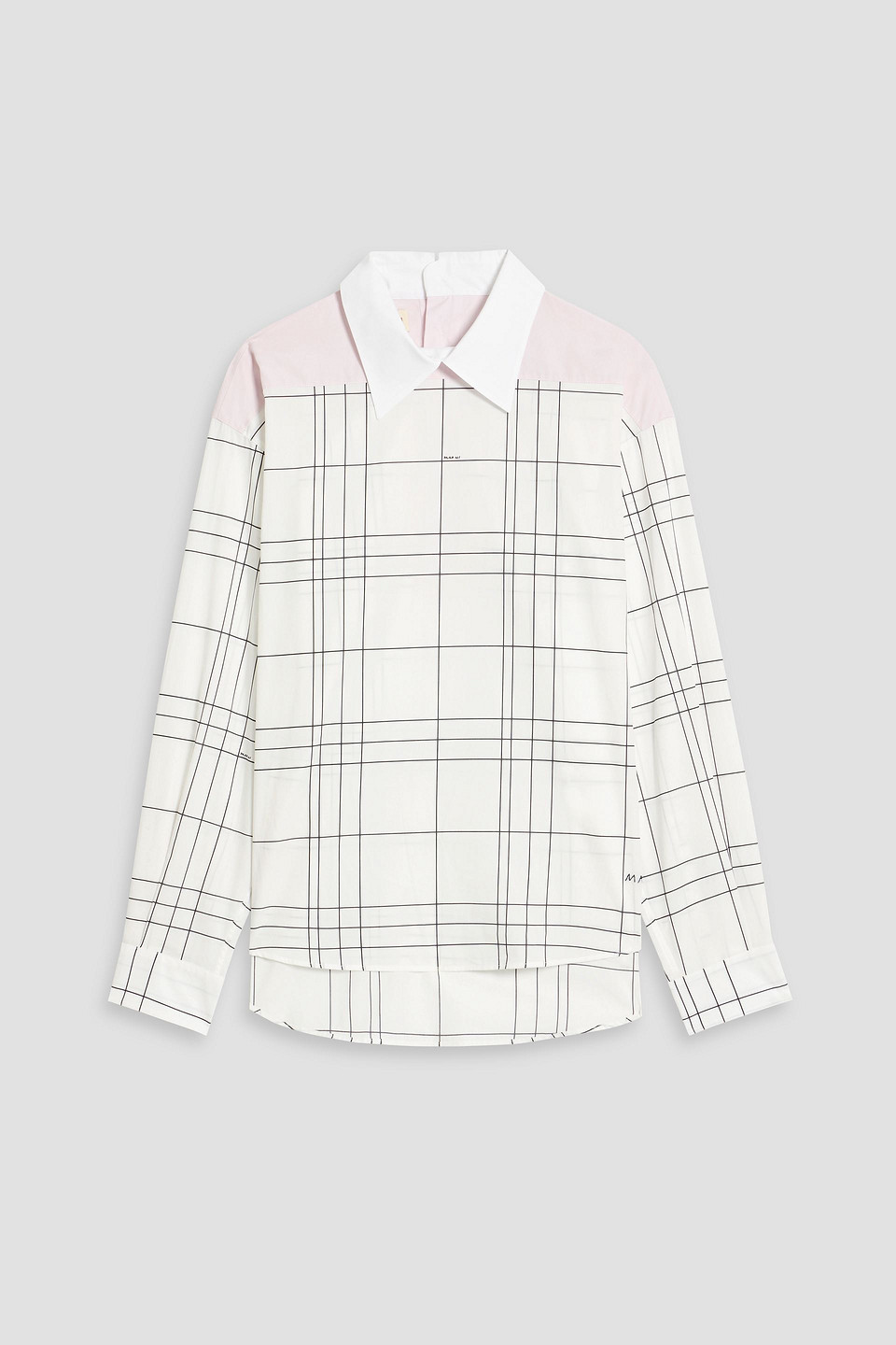 Marni Checked Cotton-poplin Shirt In White