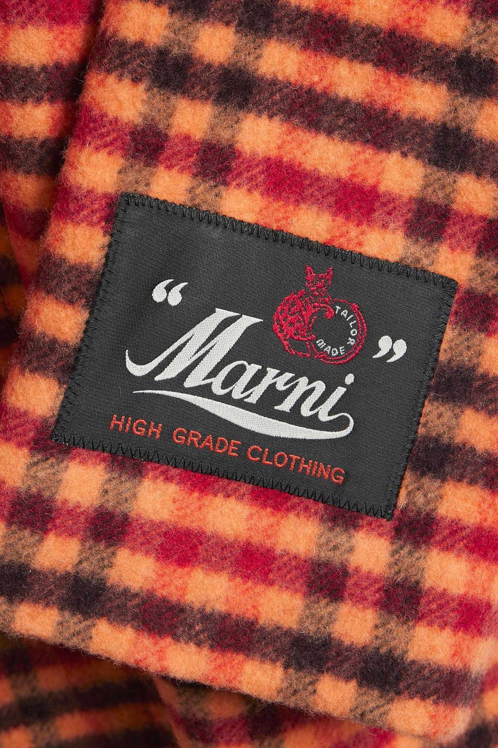 MARNI معطف من اللبّاد المصنوع من مزيج الصوف مزين بنقشة مربعات