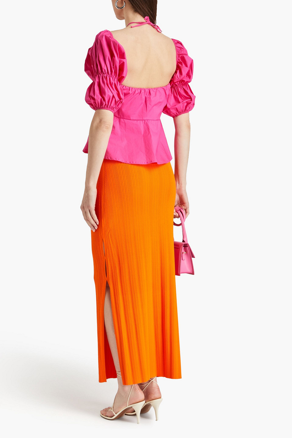  Frame - Maxirock Aus Rippstrick Mit Cut-outs - Orange - Xxs 