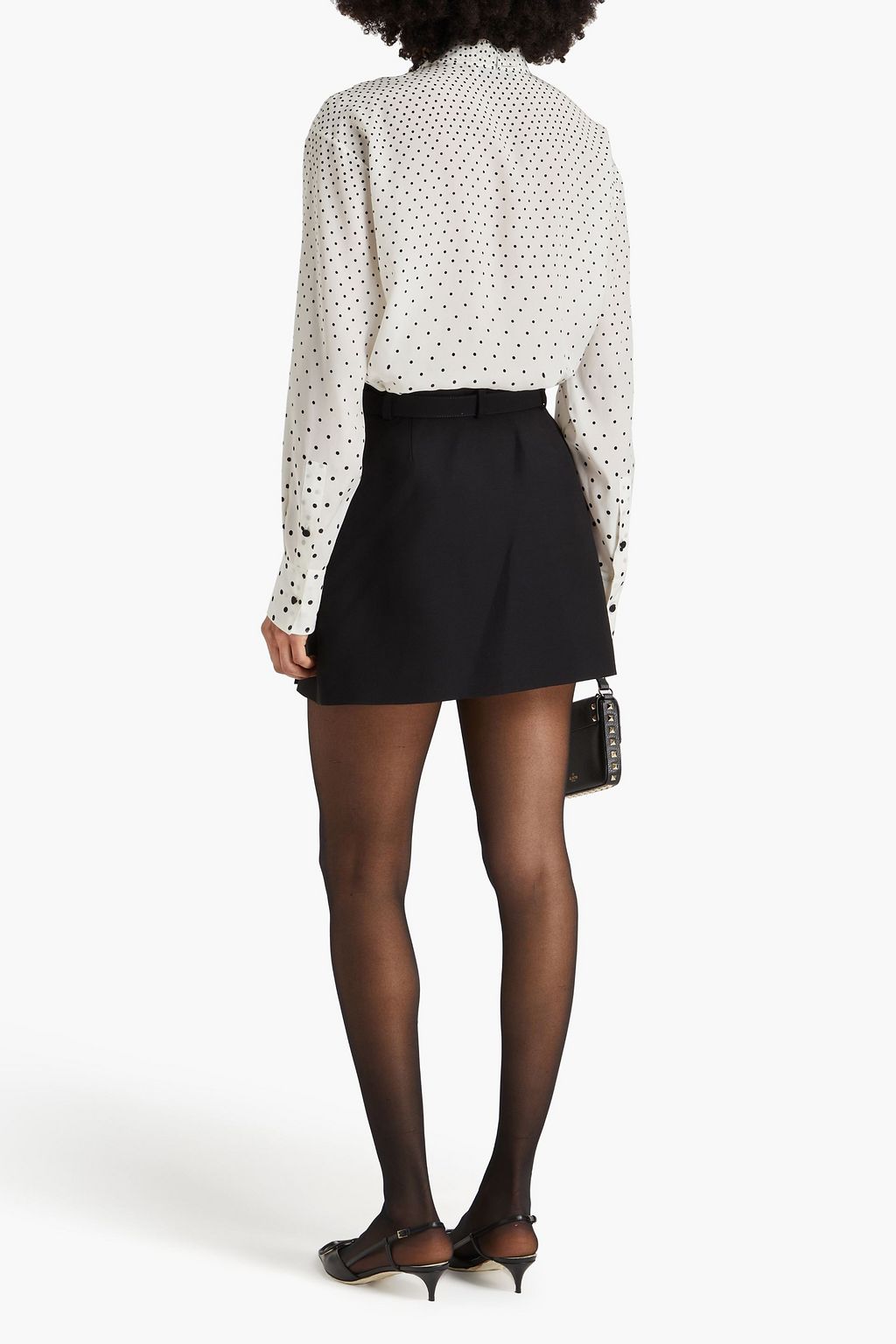 VALENTINO GARAVANI Polka-dot silk crepe de chine blouse