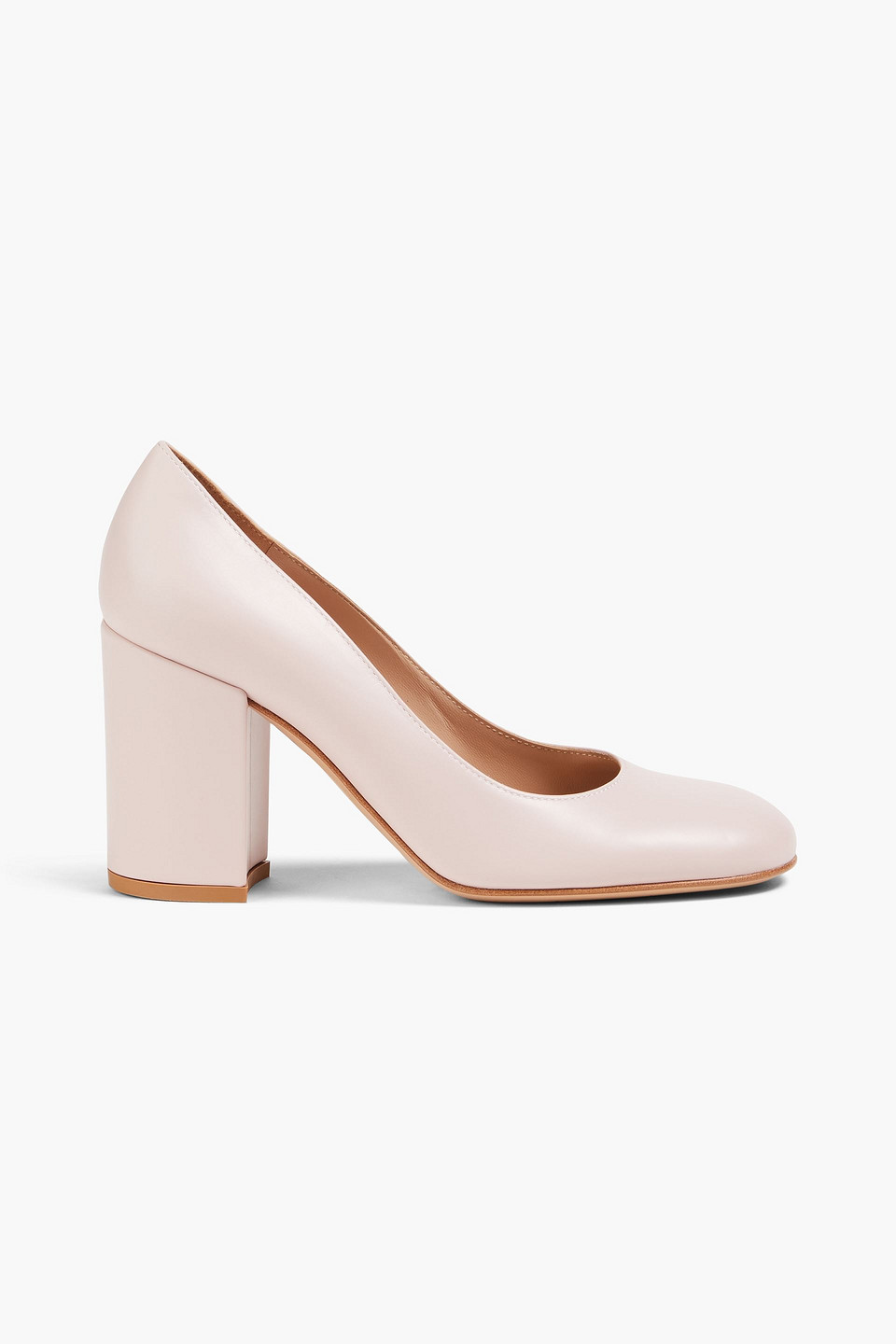 Gianvito Rossi Adelle Leather Pumps In Pastel Pink
