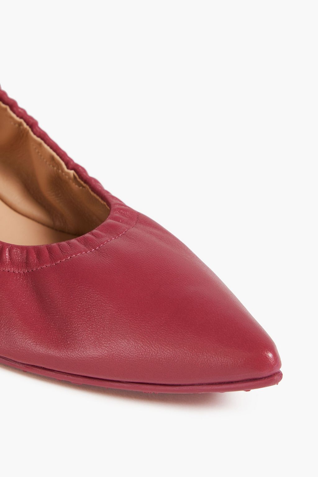 GIANVITO ROSSI Leather point-toe flats