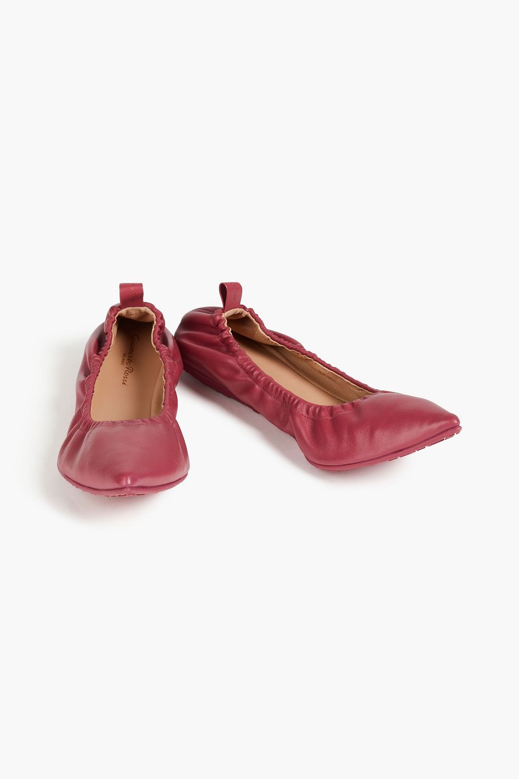 GIANVITO ROSSI Leather point-toe flats