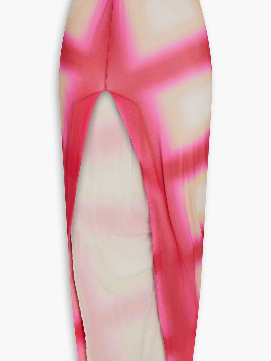 printed stretch-cupro maxi skirt