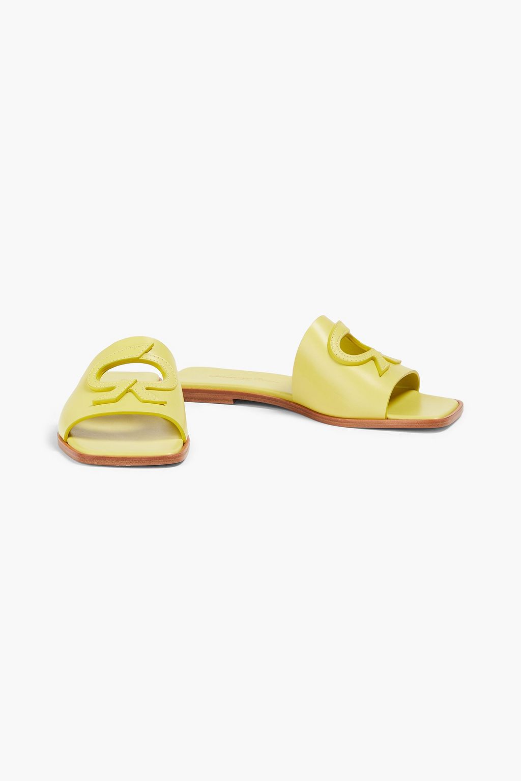 GIANVITO ROSSI Ribbon cutout leather slides