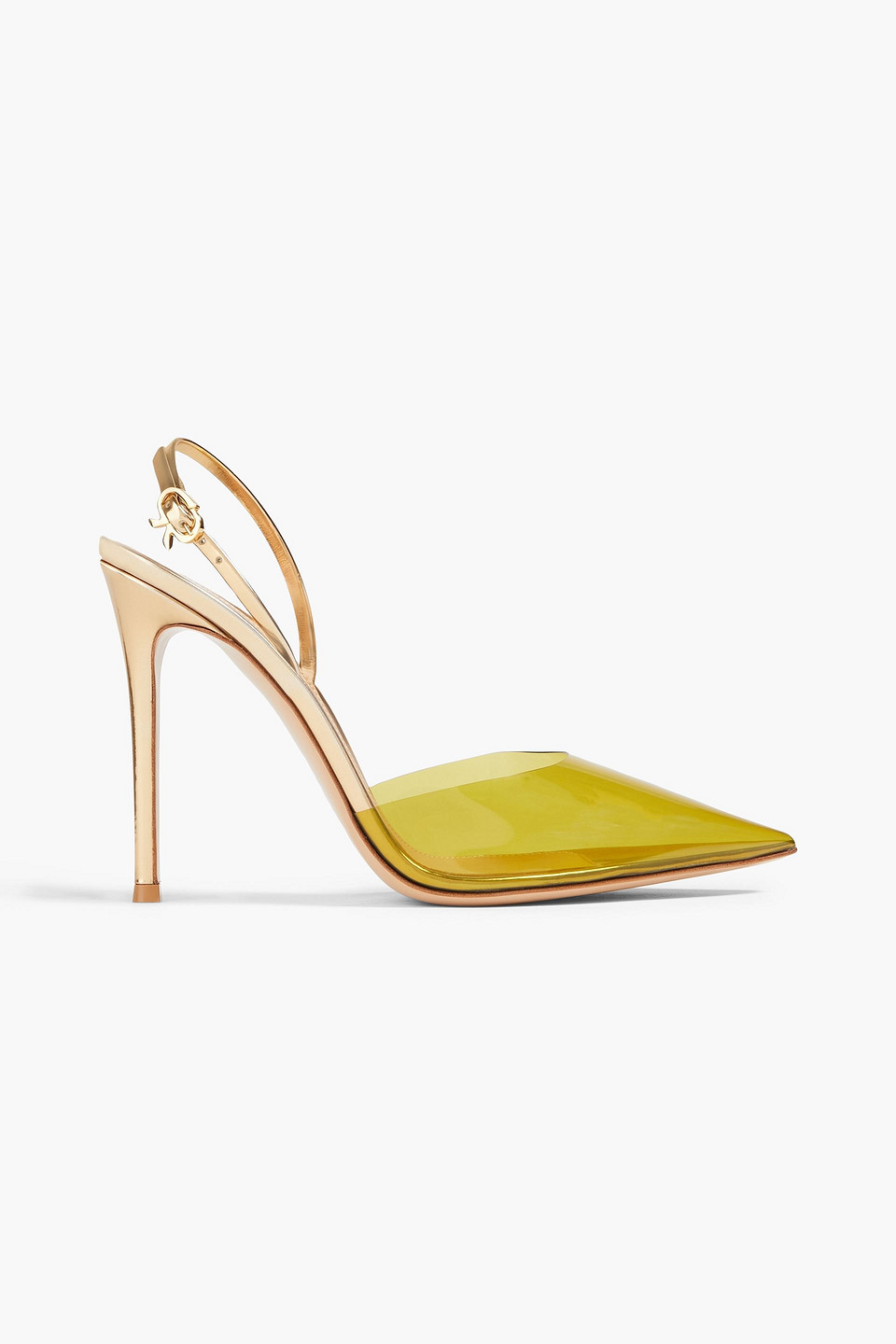 Gianvito Rossi Pointed-toe Leather Pumps In Aurum Mekong