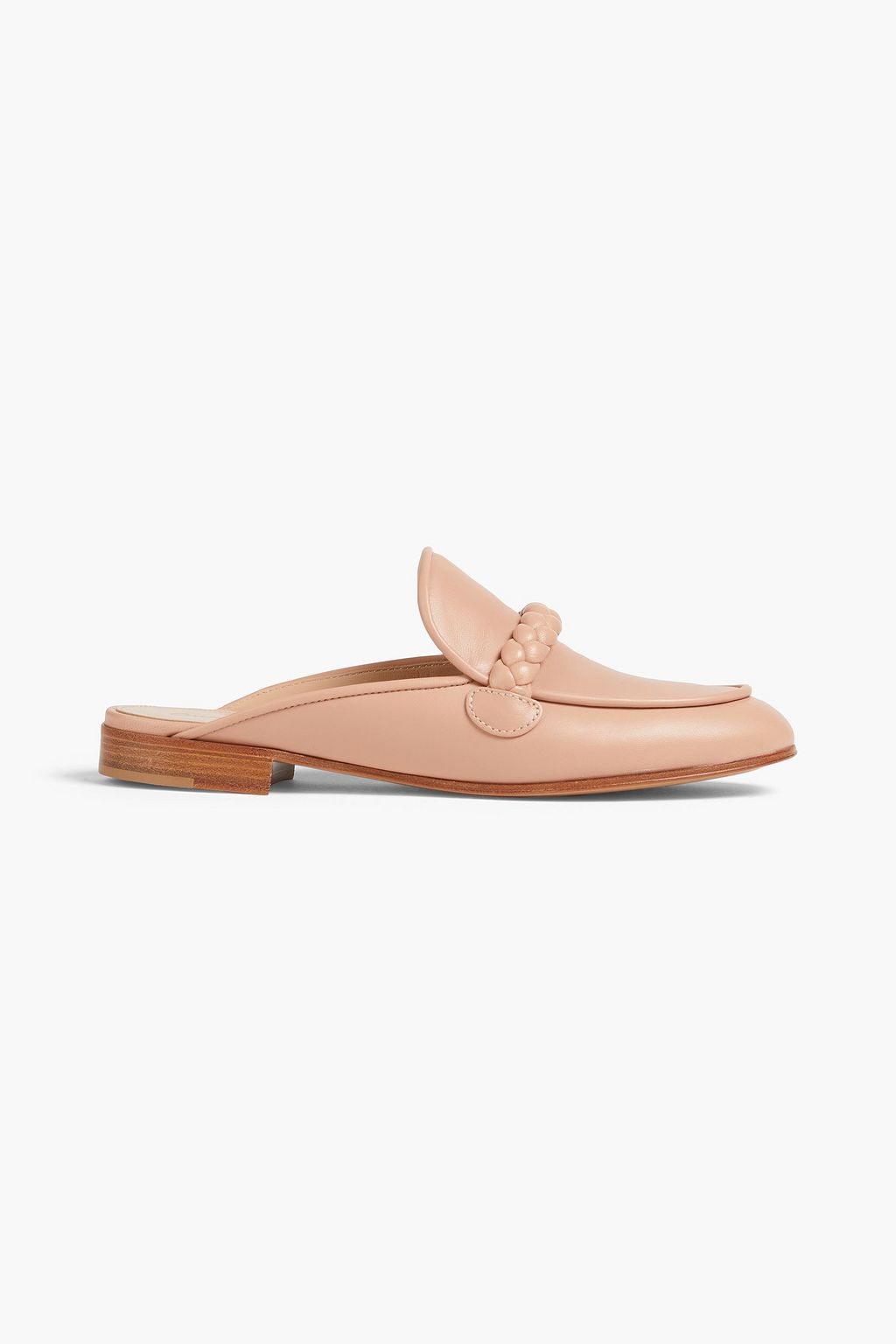 GIANVITO ROSSI Belem braided leather slippers THE OUTNET