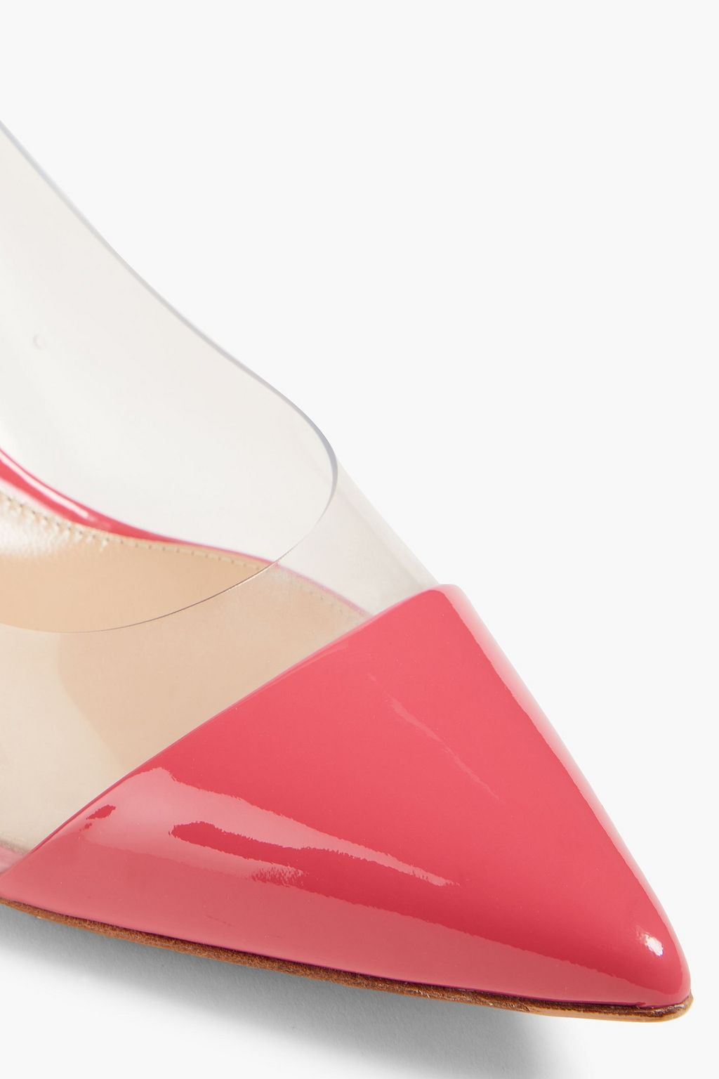 GIANVITO ROSSI Plexi 55 PVC and patent-leather pumps