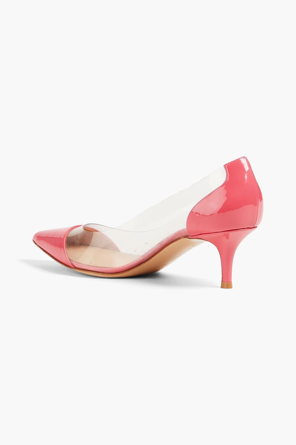 GIANVITO ROSSI Plexi 55 PVC and patent-leather pumps