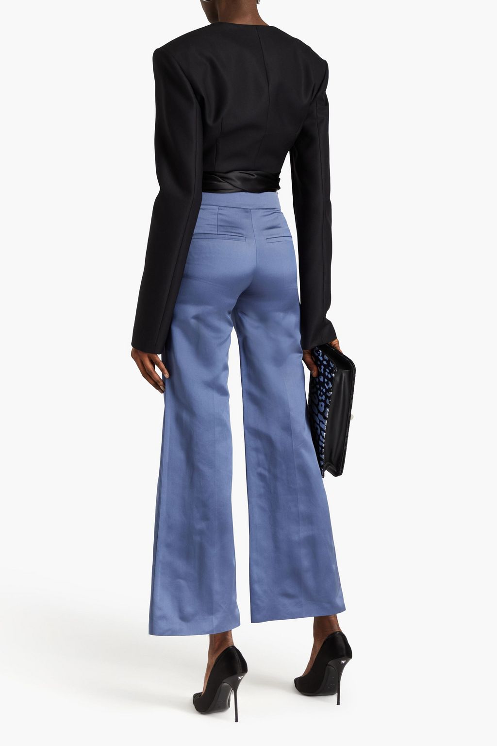 VALENTINO GARAVANI Silk-satin flared pants