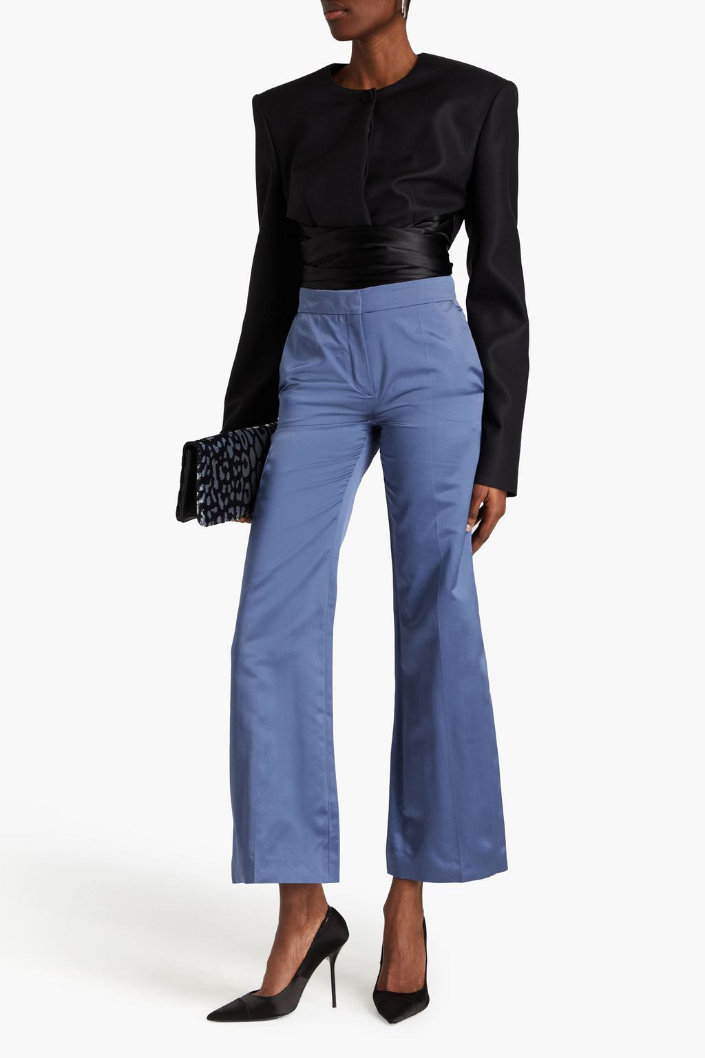 VALENTINO GARAVANI Silk-satin flared pants