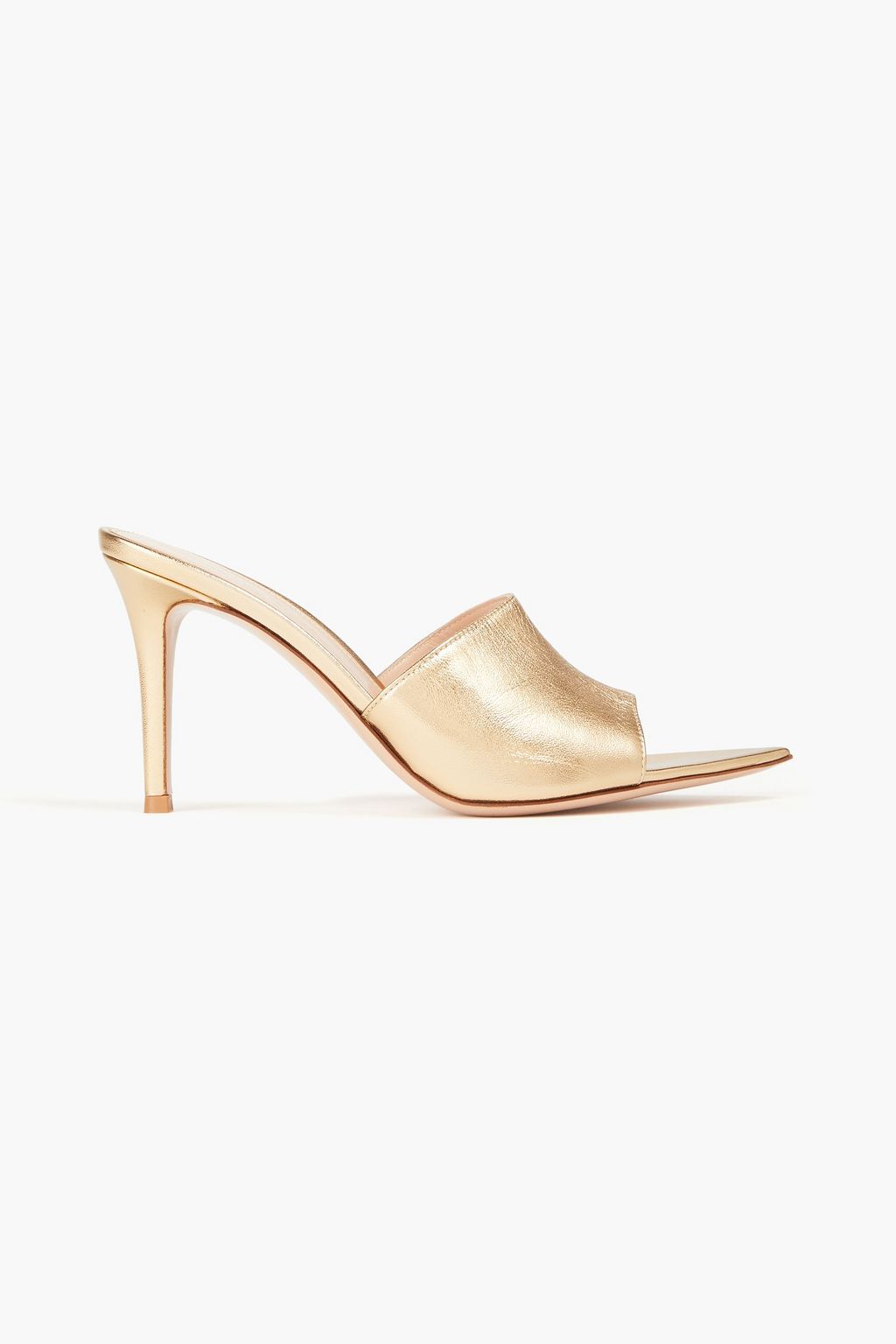 GIANVITO ROSSI Alise 85 metallic leather mules | THE OUTNET