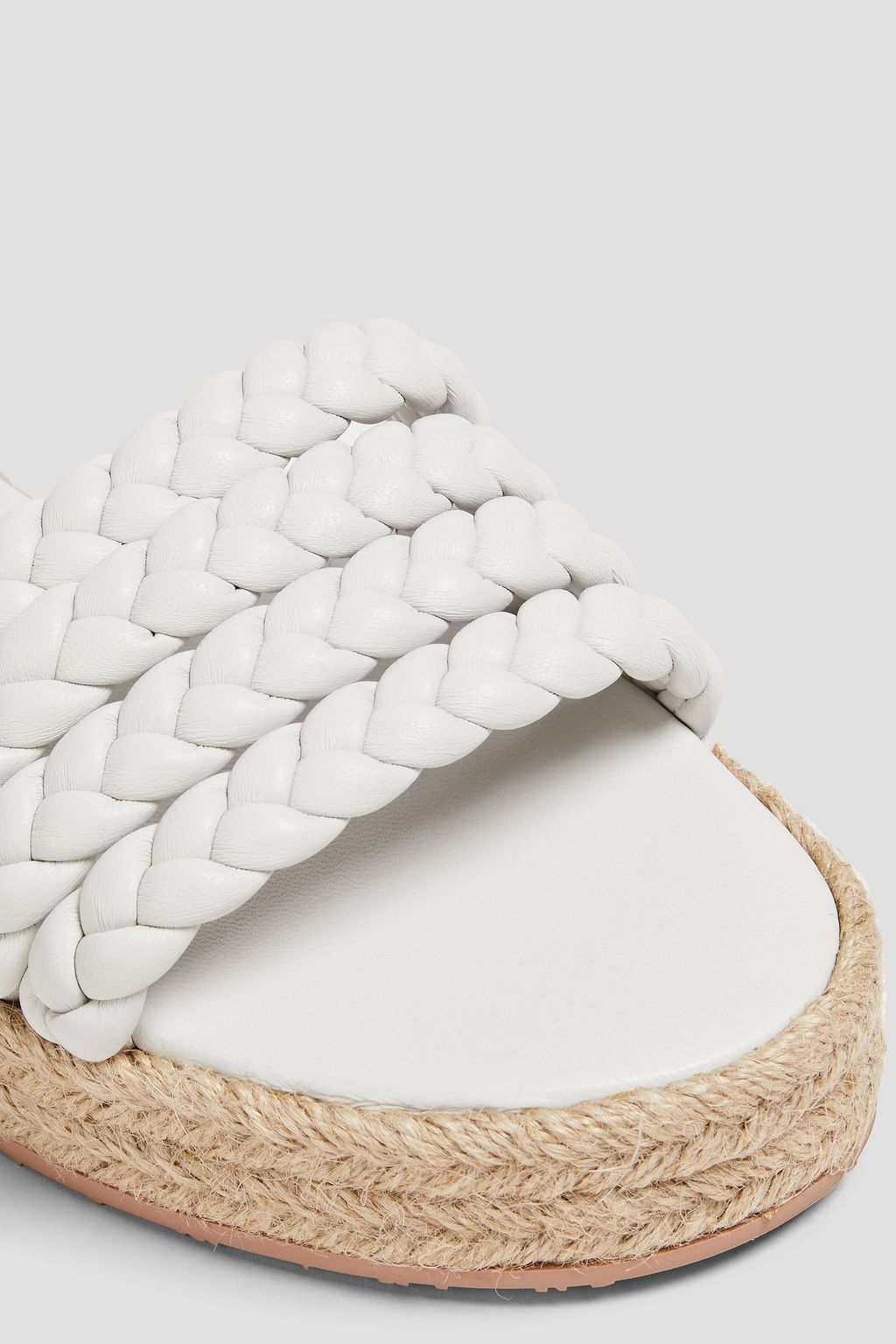 GIANVITO ROSSI Marbella braided leather slides