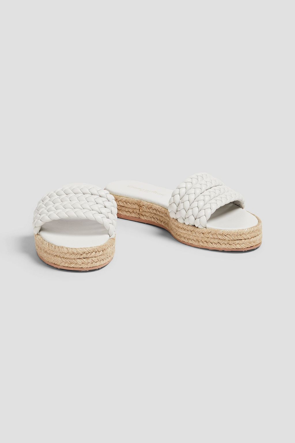 GIANVITO ROSSI Marbella braided leather slides