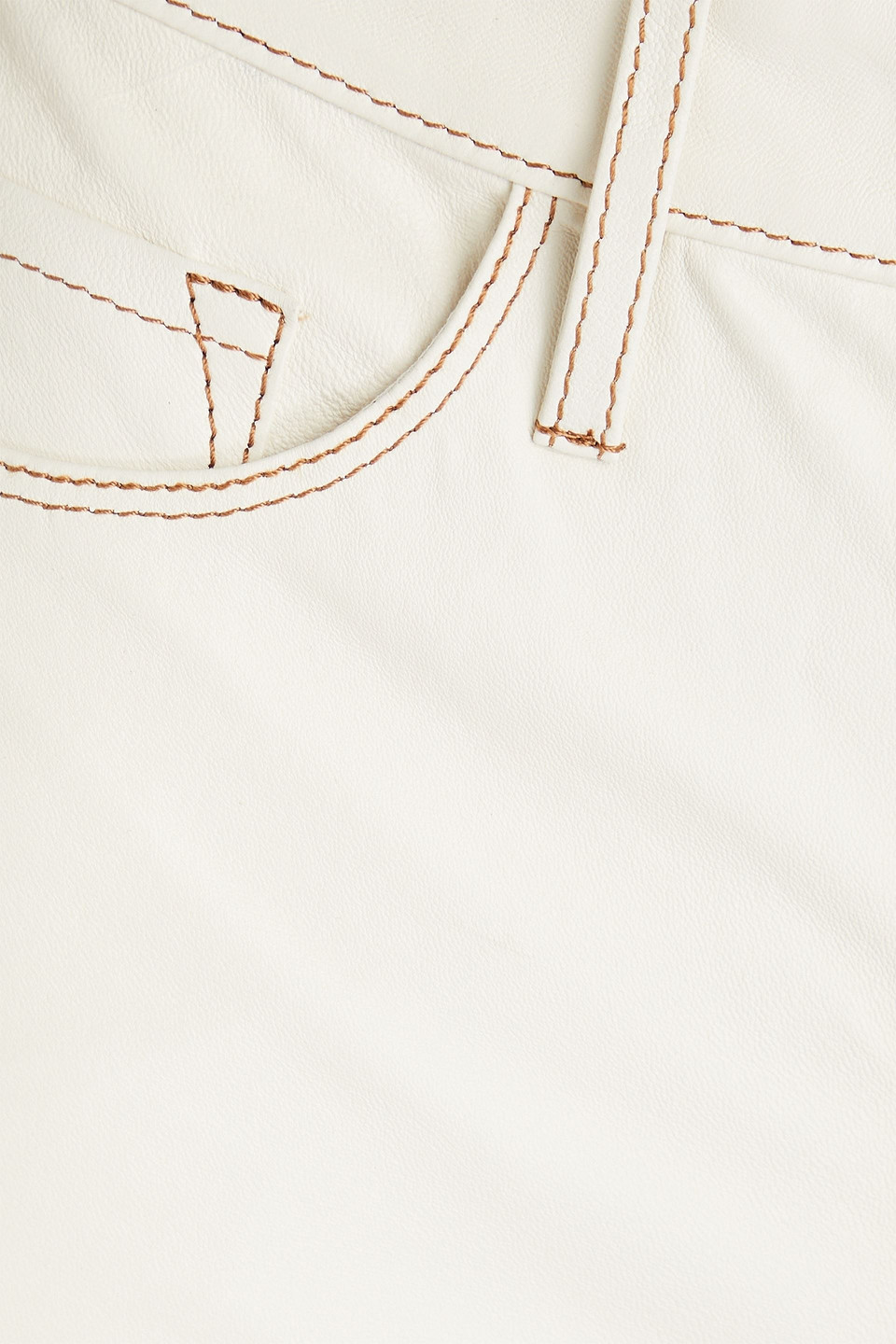 FRAME LE SUPER HIGH STRAIGHT LEATHER STRAIGHT-LEG PANTS 