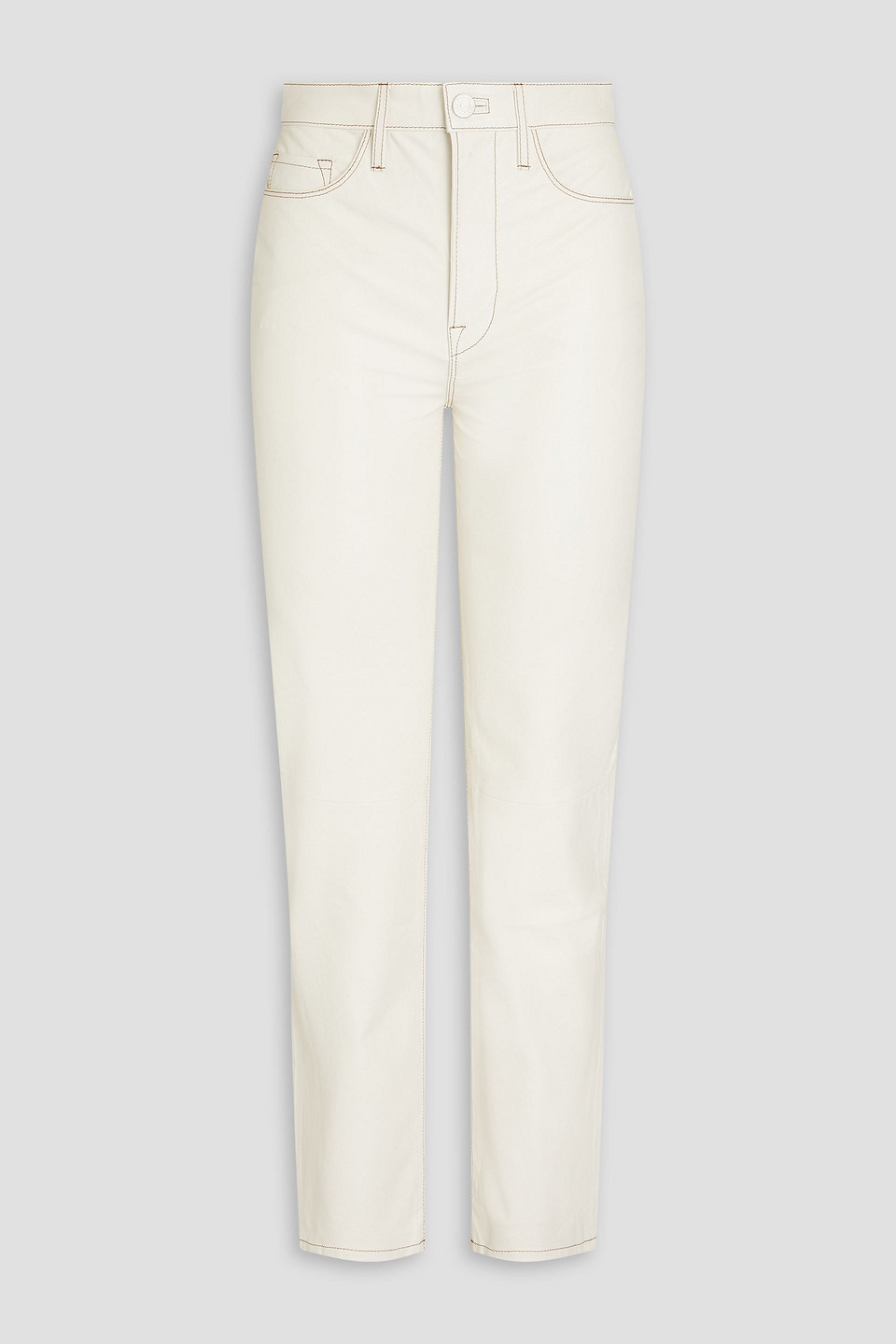 Frame Le Super High Straight High-rise Straight-leg Jeans In Ivory