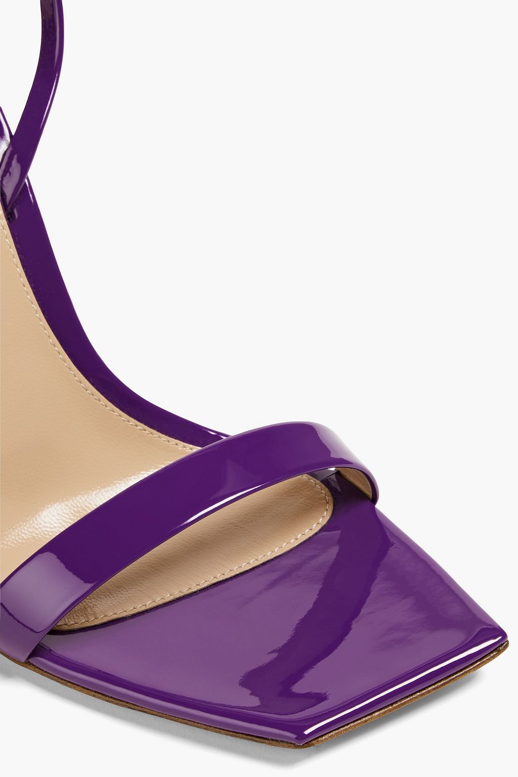 GIANVITO ROSSI Ribbon 105 patent-leather slingback sandals
