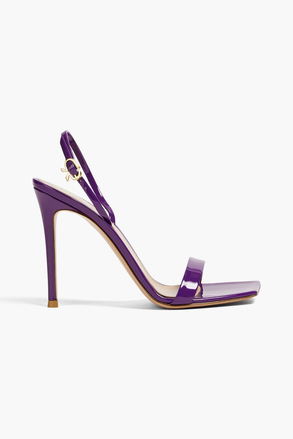 GIANVITO ROSSI Ribbon 105 patent-leather slingback sandals