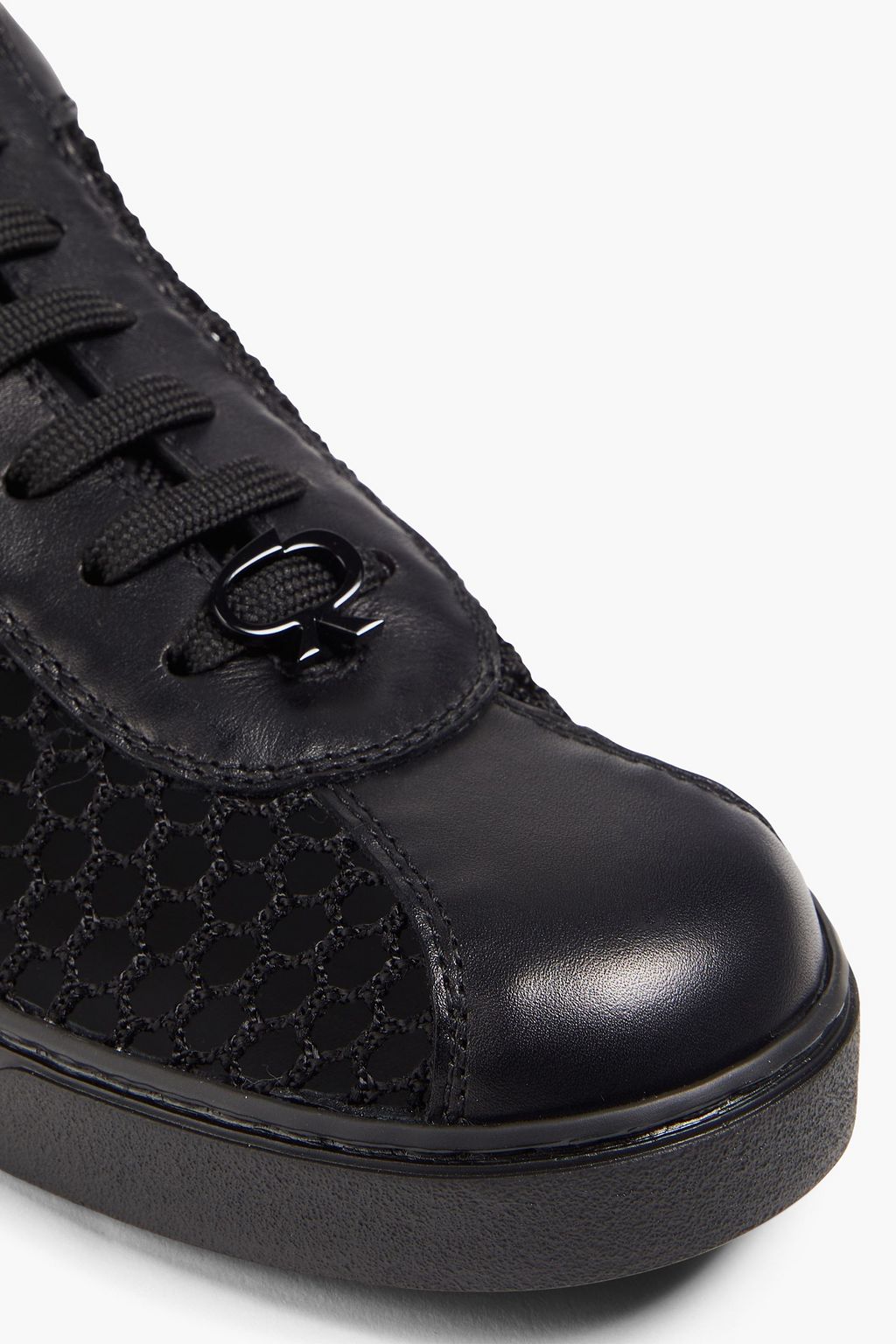 GIANVITO ROSSI Helena mesh and leather sneakers