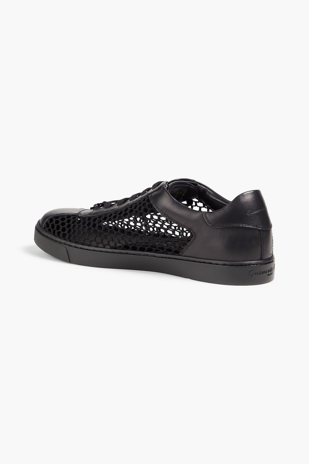 GIANVITO ROSSI Helena mesh and leather sneakers