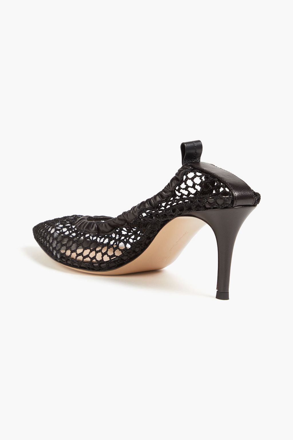 GIANVITO ROSSI フィッシュネット パンプス レザートリム