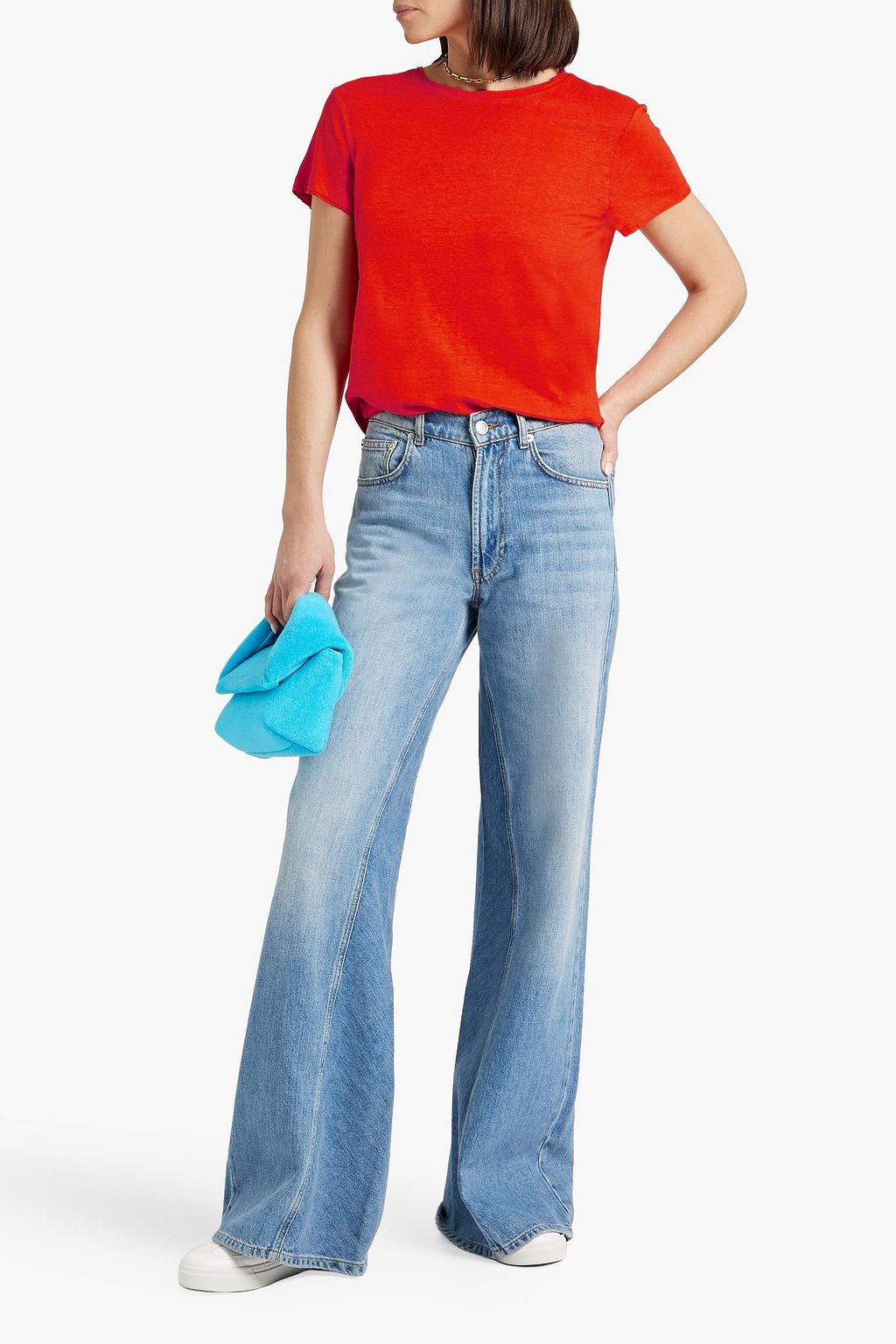 FRAME Easy True linenjersey Tshirt THE