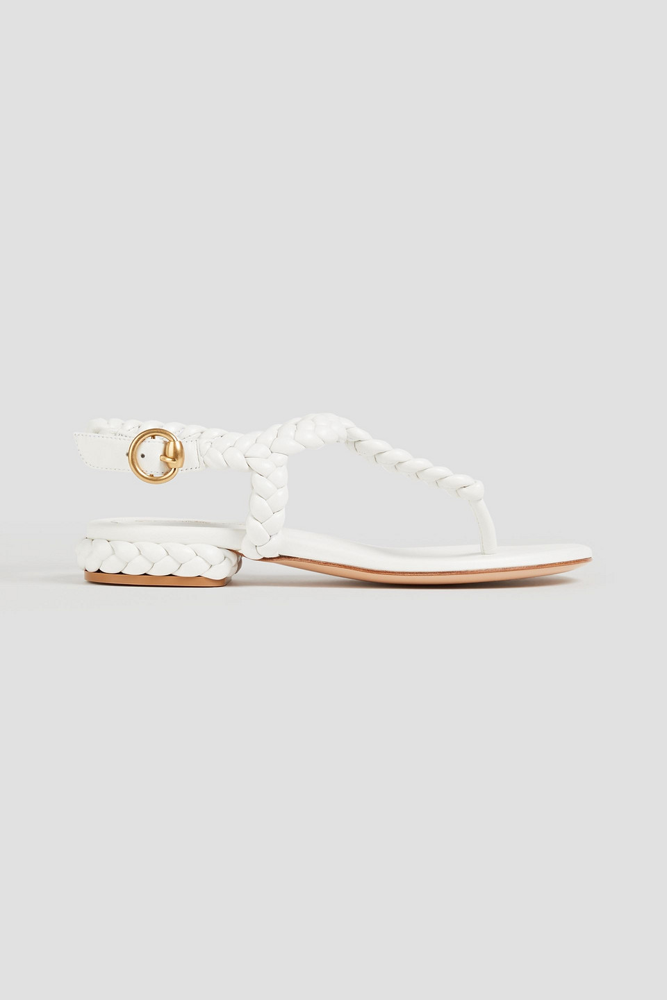 Gianvito Rossi - Braided leather sandals - White - EU 35