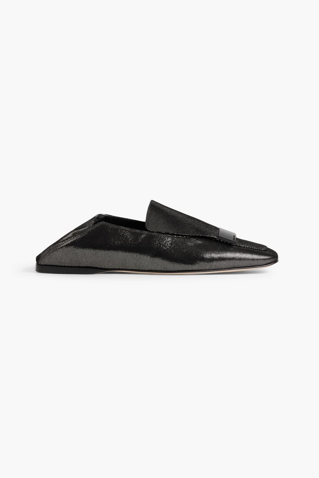 SERGIO ROSSI sr1 05 embellished metallic suede collapsible-heel loafers