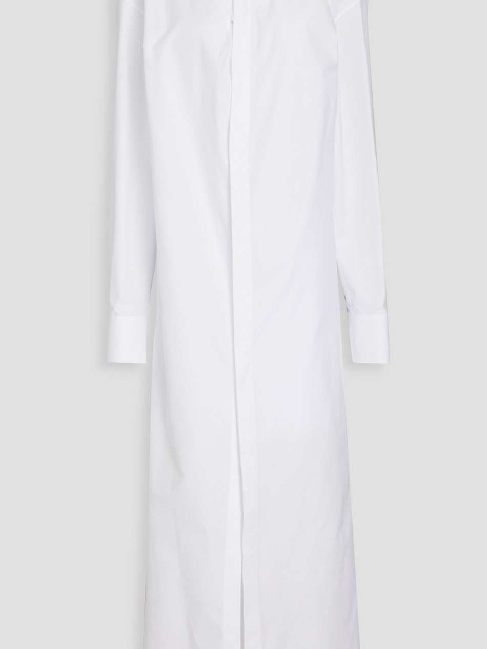 cotton-poplin maxi shirt dress