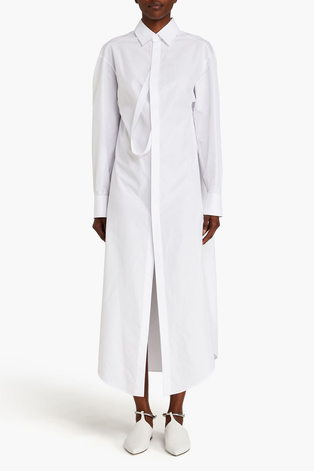 ALAÏA Cotton-poplin maxi shirt dress