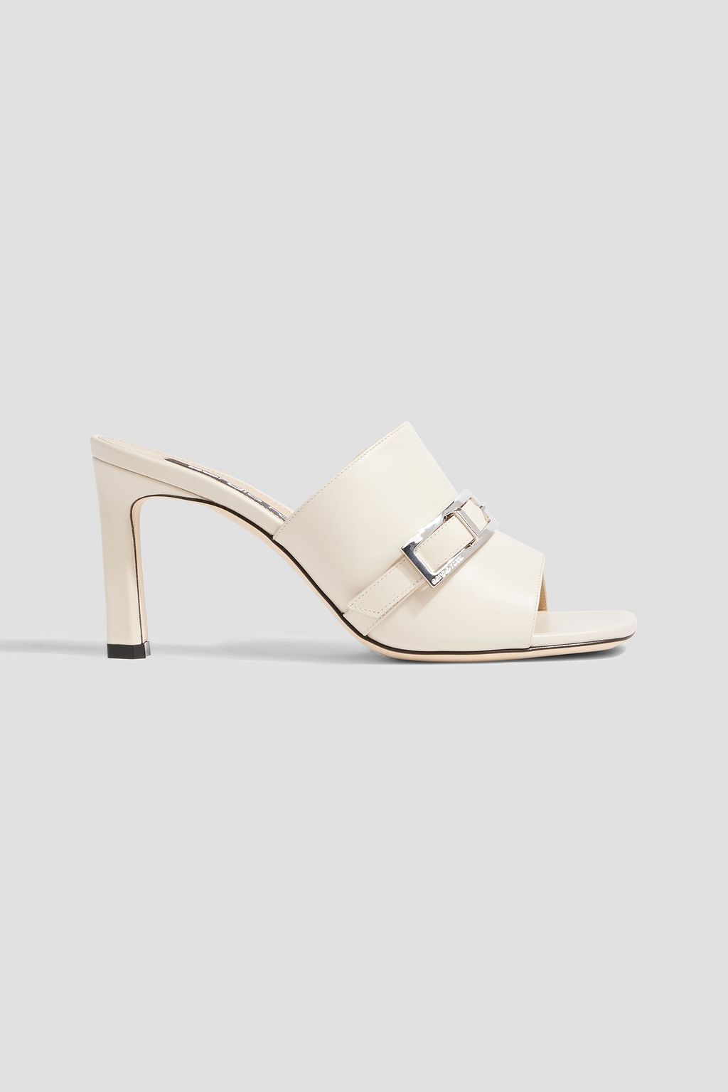sr Nora 80 buckled leather mules beige EU 35.5