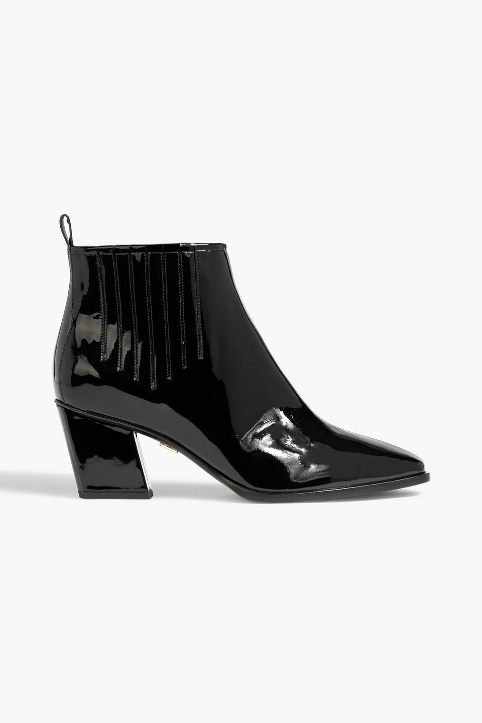 Skyscraper patent-leather ankle boots