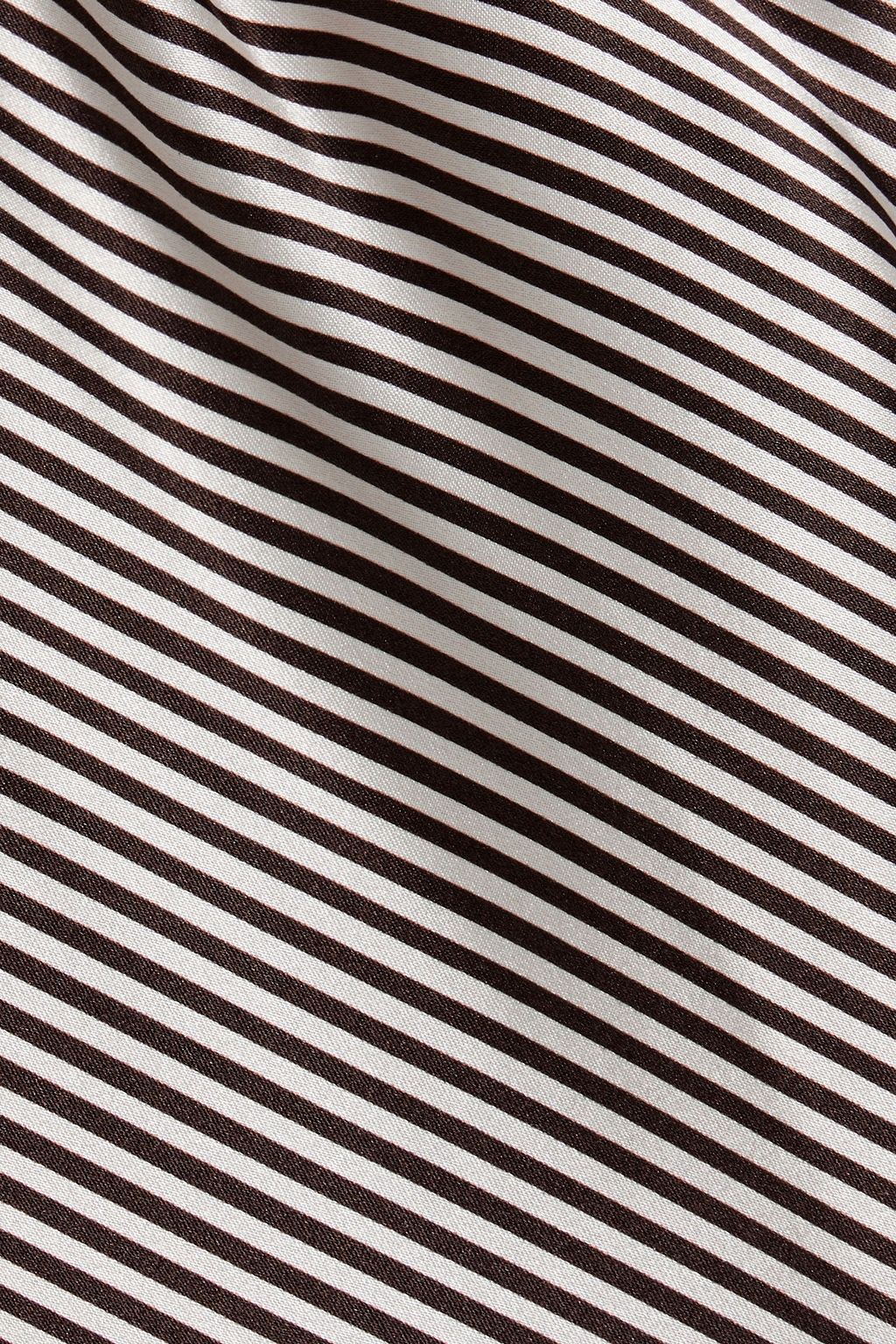 FRAME Striped silk-satin camisole