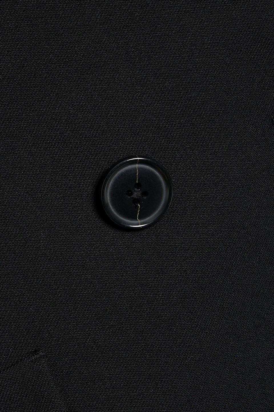 Frame Double-breasted Twill Blazer In Black