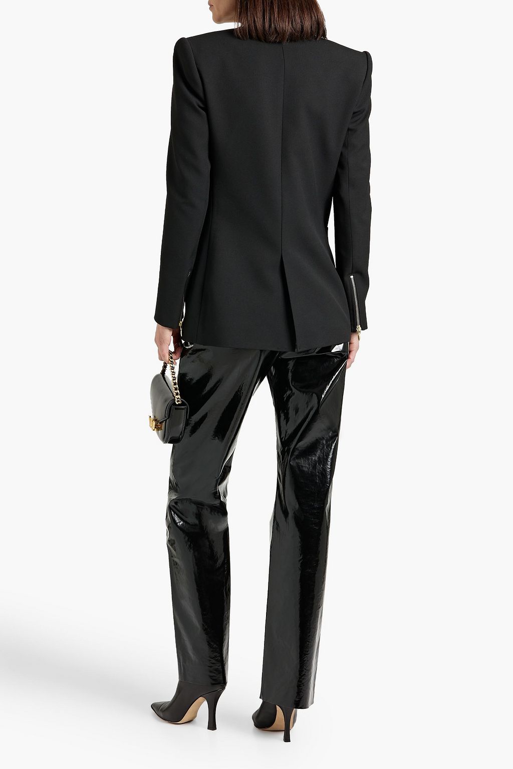 FRAME Double-breasted twill blazer