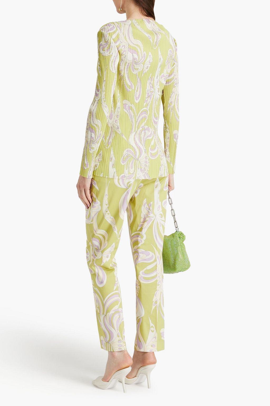 PUCCI Plissé-crepe blouse