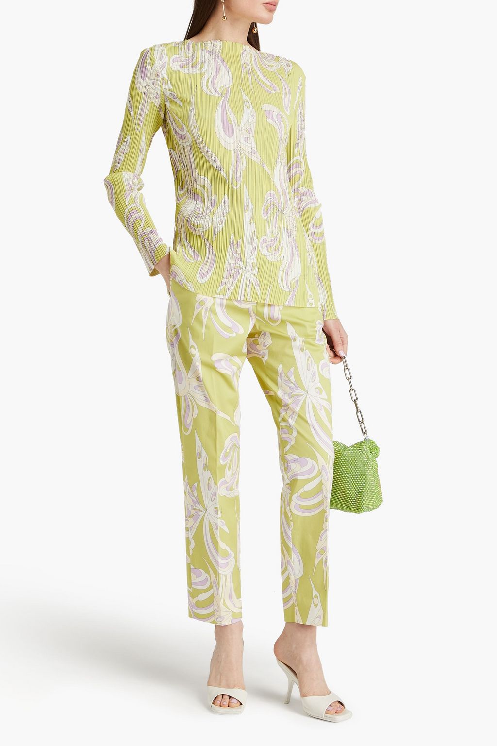 PUCCI Plissé-crepe blouse