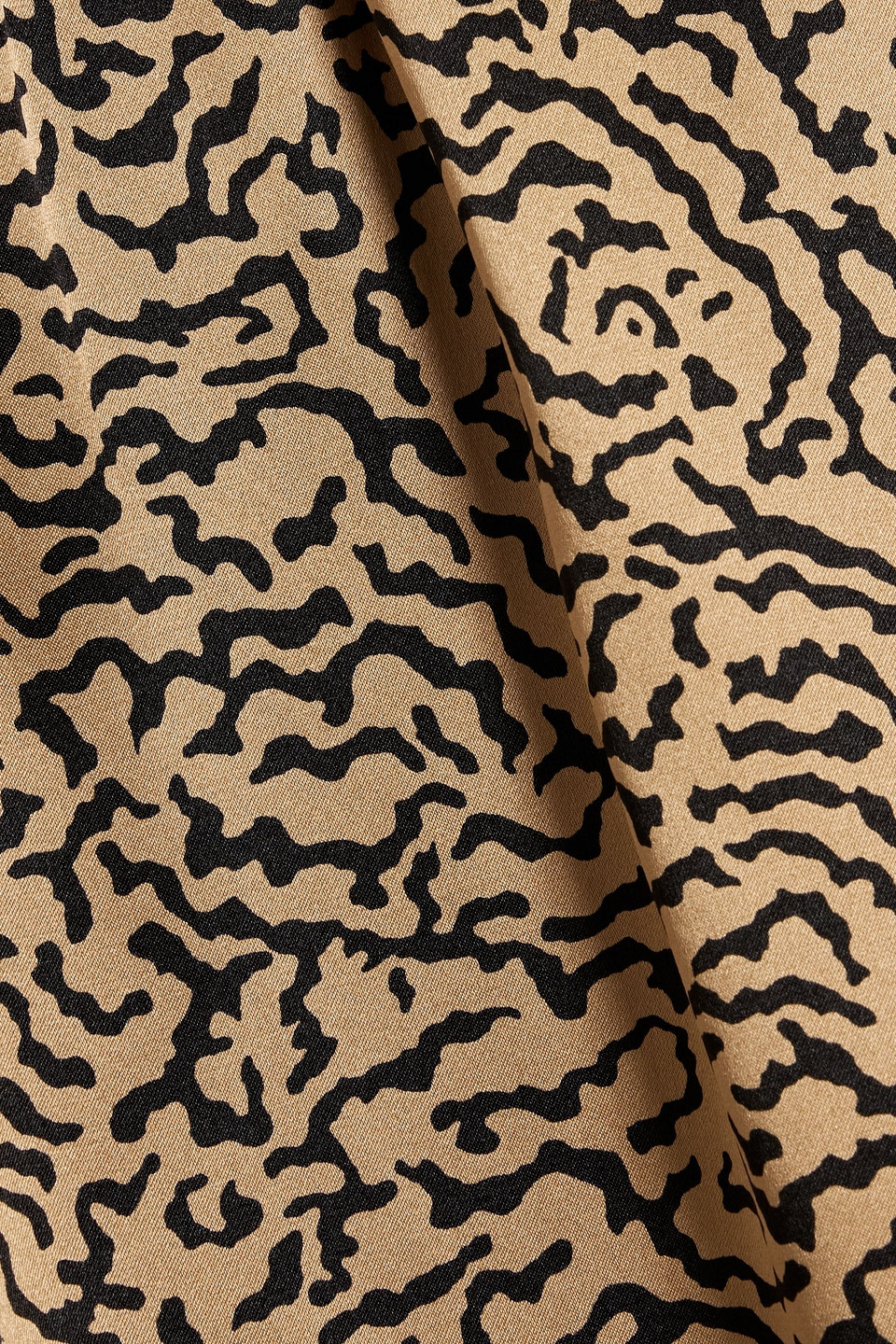 FRAME PRINTED SILK-SATIN BLOUSE