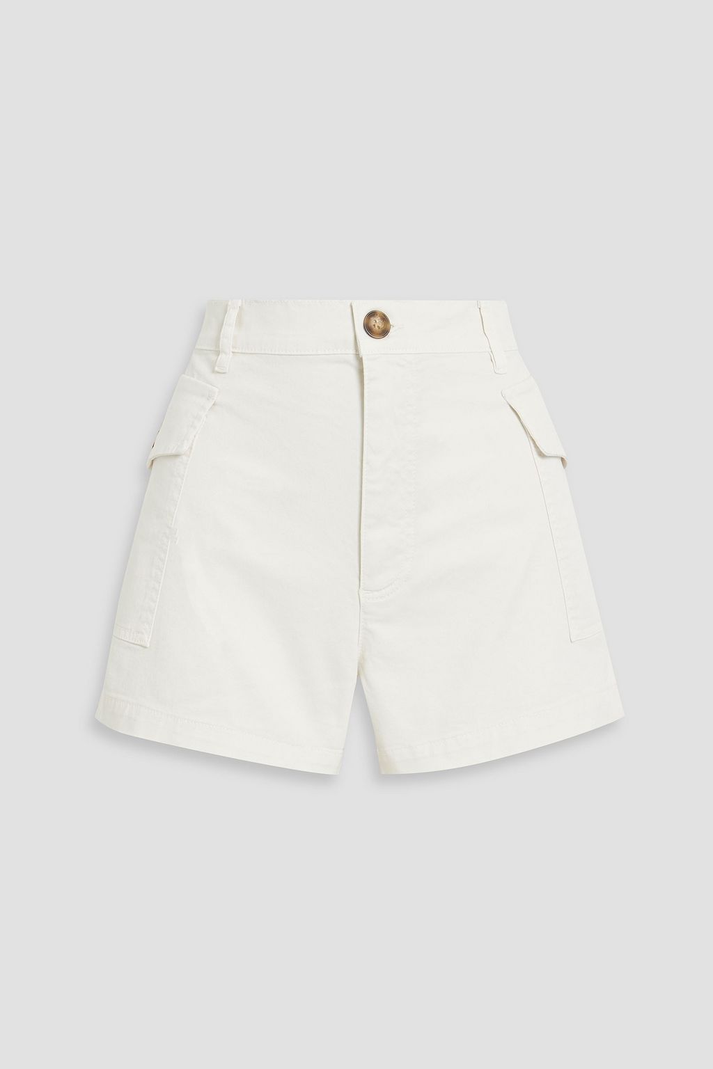 FRAME Cotton-blend twill shorts | THE OUTNET