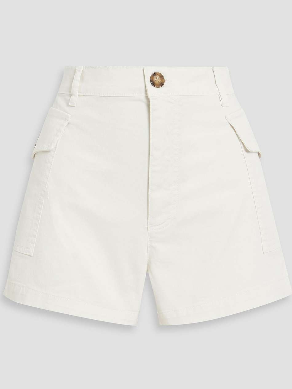 cotton-blend twill shorts