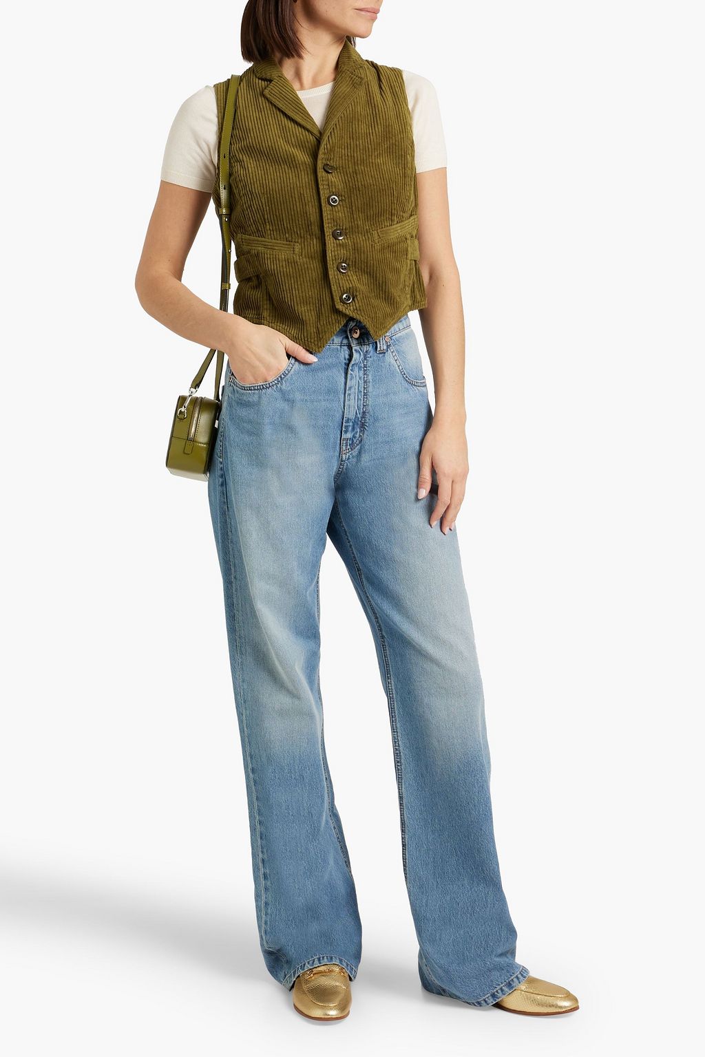 ALEX MILL Cotton-corduroy vest