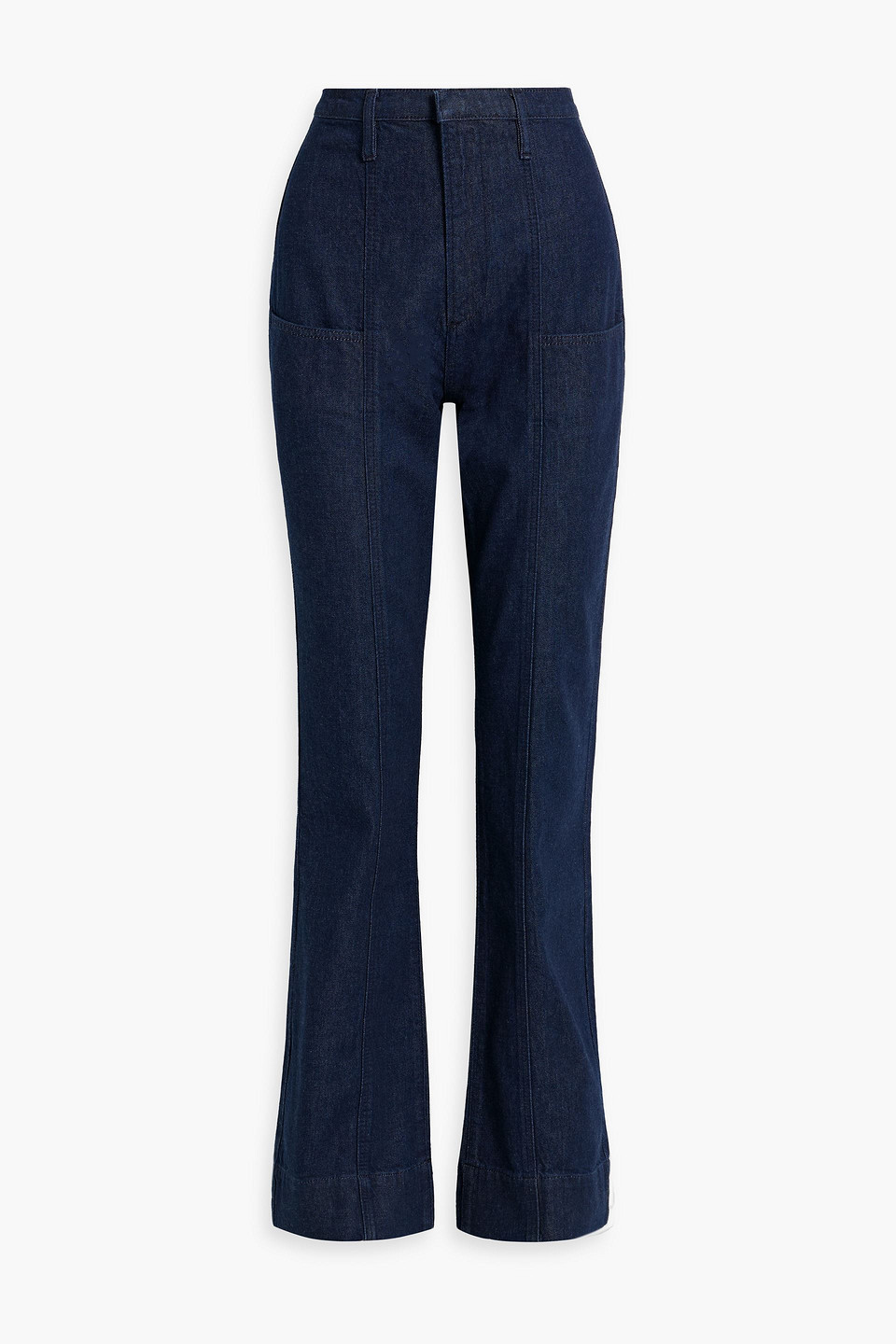 Frame High-rise Flared Jeans In Navy