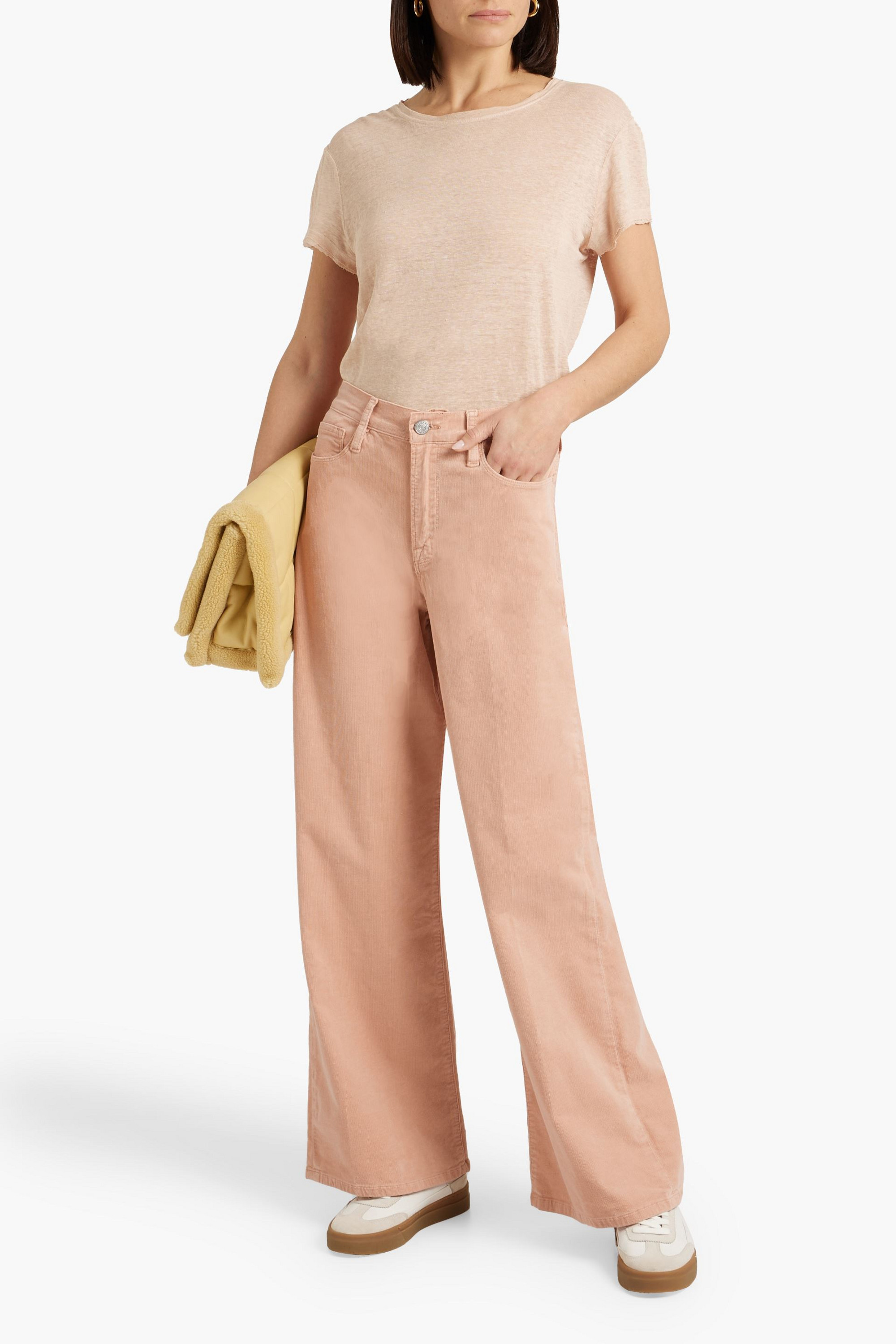 FRAME Le Slim Palazzo cotton-blend corduroy wide-leg pants