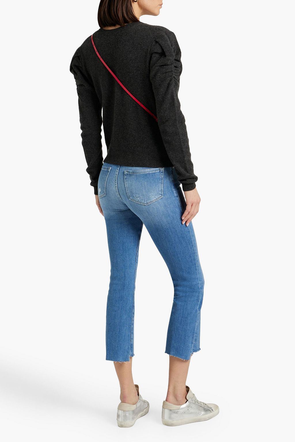 FRAME Ruched cashmere sweater