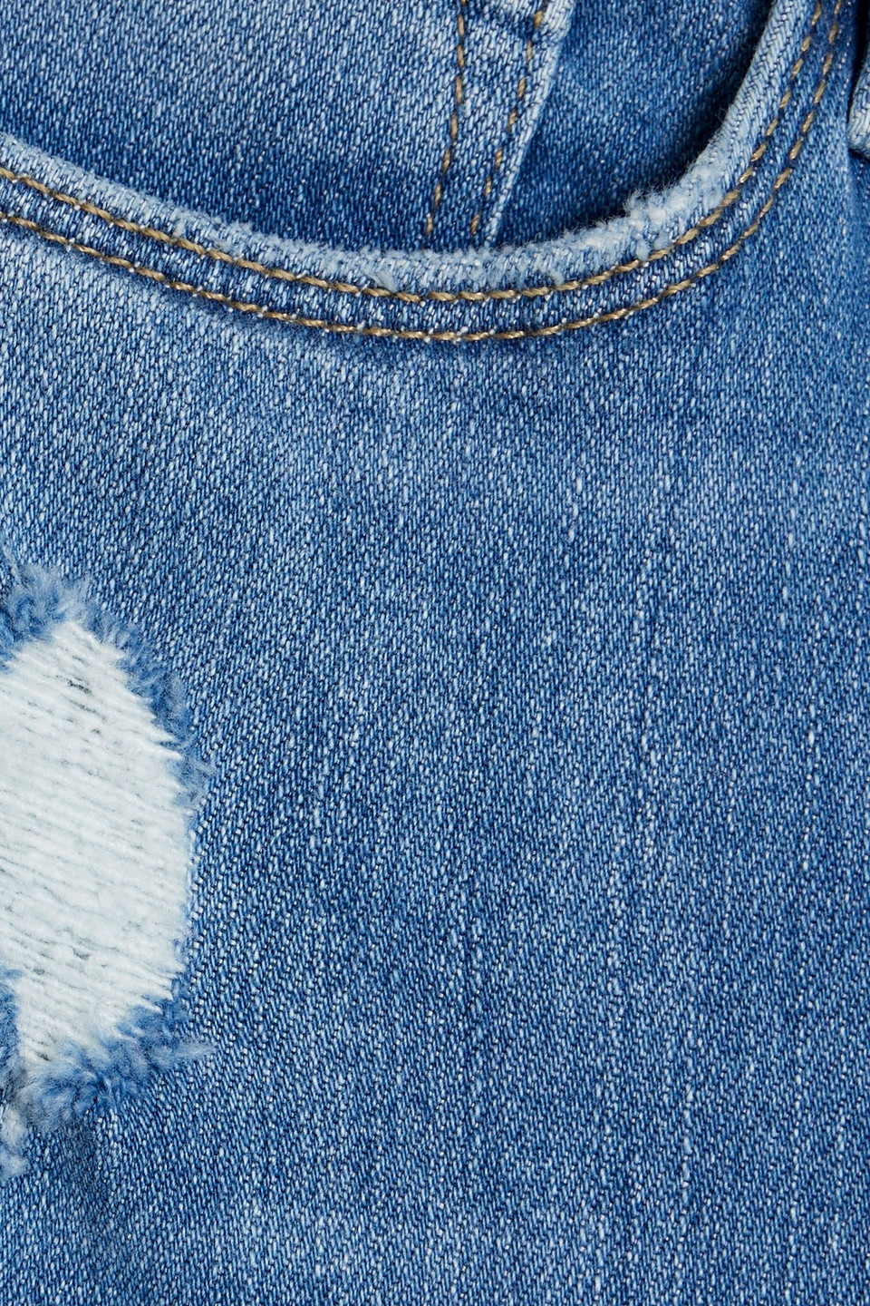 FRAME LE CROP MINI BOOT DISTRESSED MID-RISE BOOTCUT JEANS